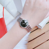 Buy Shop Movado Veturi Quartz Black Dial Silver Steel Strap Watch for Women - 0606338 USA Online