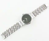 Buy Shop Movado Veturi Quartz Black Dial Silver Steel Strap Watch for Women - 0606338 USA Online