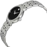 Buy Shop Movado Veturi Quartz Black Dial Silver Steel Strap Watch for Women - 0606338 USA Online