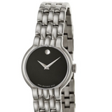 Buy Shop Movado Veturi Quartz Black Dial Silver Steel Strap Watch for Women - 0606338 USA Online