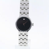 Buy Shop Movado Veturi Quartz Black Dial Silver Steel Strap Watch for Women - 0606338 USA Online