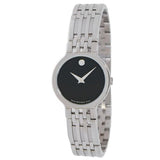 Buy Shop Movado Veturi Quartz Black Dial Silver Steel Strap Watch for Women - 0606338 USA Online