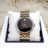 Buy Shop Movado Veturi Quartz Black Dial Two Tone Steel Strap Watch for Men - 0606932 USA Online