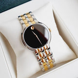 Buy Shop Movado Veturi Quartz Black Dial Two Tone Steel Strap Watch for Men - 0606932 USA Online