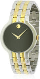Buy Shop Movado Veturi Quartz Black Dial Two Tone Steel Strap Watch for Men - 0606932 USA Online