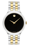 Buy Shop Movado Veturi Quartz Black Dial Two Tone Steel Strap Watch for Men - 0606932 USA Online