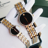 Buy Shop Movado Veturi Quartz Black Dial Two Tone Steel Strap Watch for Women - 0606933 USA Online