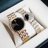 Buy Shop Movado Veturi Quartz Black Dial Two Tone Steel Strap Watch for Women - 0606933 USA Online