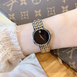 Buy Shop Movado Veturi Quartz Black Dial Two Tone Steel Strap Watch for Women - 0606933 USA Online