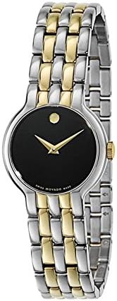 Buy Shop Movado Veturi Quartz Black Dial Two Tone Steel Strap Watch for Women - 0606933 USA Online