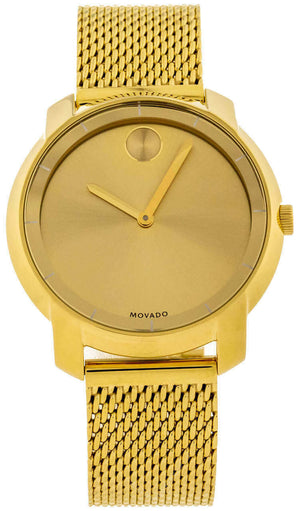 Buy Shop Movado Bold Gold Dial Gold Mesh Bracelet Watch for Women - 3600242 USA Online
