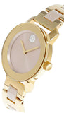 Buy Shop Movado Bold Beige Dial Two Tone Steel Strap Watch For Women - 3600640 USA Online