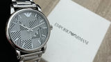 Buy Shop Emporio Armani Classic Quartz Grey Dial Silver Steel Strap Watch For Men - AR11134 USA Online