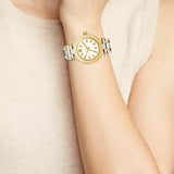 Buy Shop Tory Burch Classic T White Dial Two Tone Steel Strap Watch for Women - TBW9014 USA Online