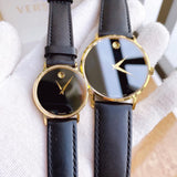 Buy Shop Movado Museum Classic Quartz Black Dial Black Leather Strap Watch for Men - 0607195 USA Online