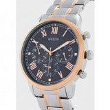 Buy Shop Guess Hendrix Chronograph Blue Dial Two Tone Steel Strap Watch for Men - W1309G4 USA Online