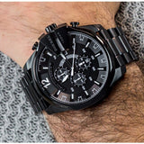 Buy Shop Diesel Mega Chief Chronograph Black Dial Black Steel Strap Watch For Men - DZ4283 USA Online