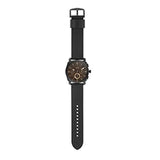 Buy Shop Fossil Machine Chronograph Black Dial Black Leather Strap Watch for Men - FS5586 USA Online