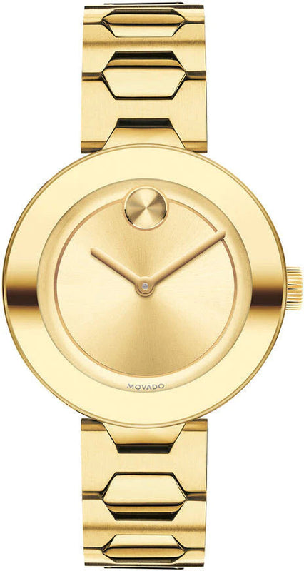 Buy Shop Movado Bold Gold Dial Gold Steel Strap Watch For Women - 3600382 USA Online