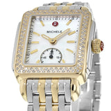 Buy Shop Michele Deco Silver Dial Two Tone Steel Strap Watch For Women - MWW06V000023 USA Online