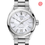 Buy Shop Tag Heuer Carrera Mother of Pearl Dial Silver Steel Strap Watch for Women - WBN2410.BA0621 USA Online