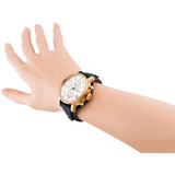Buy Shop Fossil Original Boyfriend Chronograph White Dial Navy Blue Leather Strap Watch for Women - ES3838 USA Online