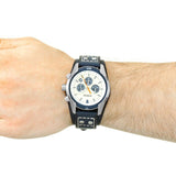 Buy Shop Fossil Coachman Chronograph White Dial Blue Leather Strap Watch for Men - CH3051 USA Online