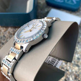 Buy Shop Fossil Jesse Crystals White Dial Two Tone Steel Strap Watch for Women - ES2409 USA Online