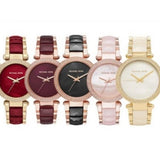 Buy Shop Michael Kors Parker Maroon Dial Two Tone Steel Strap Watch for Women - MK6412 USA Online