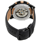 Buy Shop Fossil Grant Automatic Black Dial Black Leather Strap Watch for Men - ME3028 USA Online