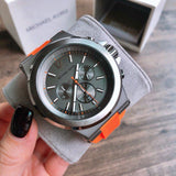 Buy Shop Michael Kors Dylan Chronograph Grey Dial Orange Rubber Strap Watch for Men - MK8296 USA Online