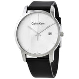 Buy Shop Calvin Klein City Silver Dial Black Steel Strap Watch for Men - K2G2G1CX USA Online