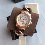 Buy Shop Michael Kors Runway Rose Gold Dial Two Tone Steel Strap Watch for Women - MK4269 USA Online