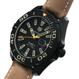 Buy Shop Tag Heuer Aquaracer 300 Calibre 5 Automatic Black Dial Brown Nylon Strap Watch for Men - WAY208C.FC6383 USA Online