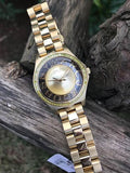 Buy Shop Marc Jacobs Henry Transparent Gold Dial Gold Steel Strap Watch for Women - MBM3338 USA Online