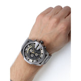 Diesel Mega Chief Chronograph Grey Dial Grey Steel Strap Watch For Men - DZ4466