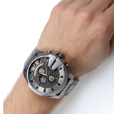 Buy Shop Diesel Mega Chief Chronograph Grey Dial Grey Steel Strap Watch For Men - DZ4466 USA Online