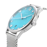 Buy Shop Gucci G-Timeless Turquiose Mother of Pearl Dial Silver Mesh Bracelet Watch For Women - YA1264039 USA Online