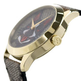 Buy Shop Gucci G-Timeless Brown Dial Brown Leather Strap Unisex Watch - YA1264057 USA Online