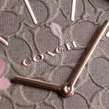 Buy Shop Coach Perry Floral Motif Fawn Dial Pink Leather Strap Watch for Women - 14503442 USA Online