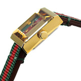 Buy Shop Gucci G-Frame Multicolored Dial Two Tone Nylon Strap Watch For Women - YA128527 USA Online