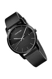 Buy Shop Calvin Klein City Quartz Black Dial Black Leather Strap Watch for Men - K2G2G4C1 USA Online