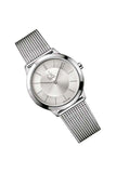Buy Shop Calvin Klein Minimal White Dial Silver Mesh Bracelet Watch for Men - K3M22126 USA Online