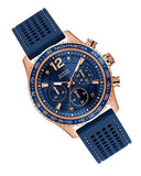 Buy Shop Guess Fleet Blue Dial Blue Rubber Strap Watch for Men - W0971G3 USA Online
