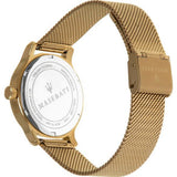 Maserati Epoca Mother of Pearl Dial Yellow Gold Mesh Strap Watch For Women - R8853118502