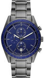 Buy Shop Michael Kors Accelerator Chronograph Blue Dial Grey Steel Strap Watch For Men - MK9111 USA Online
