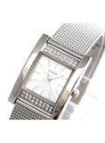 Buy Shop Guess Nouveau Diamonds Silver Dial Silver Mesh Bracelet Watch for Women - W0127L1 USA Online