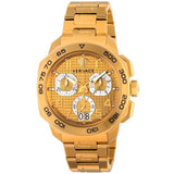Buy Shop Versace Dylos Chronograph Gold Dial Gold Steel Strap Watch for Men - VQC040015 USA Online
