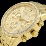 Buy Shop Michael Kors Runway Chronograph Gold Dial Gold Steel Strap Watch For Women - MK5698 USA Online