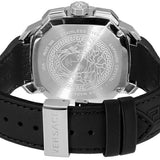 Buy Shop Versace Dylos Analog Black Dial Black Leather Strap Watch for Men - VQC010015 USA Online